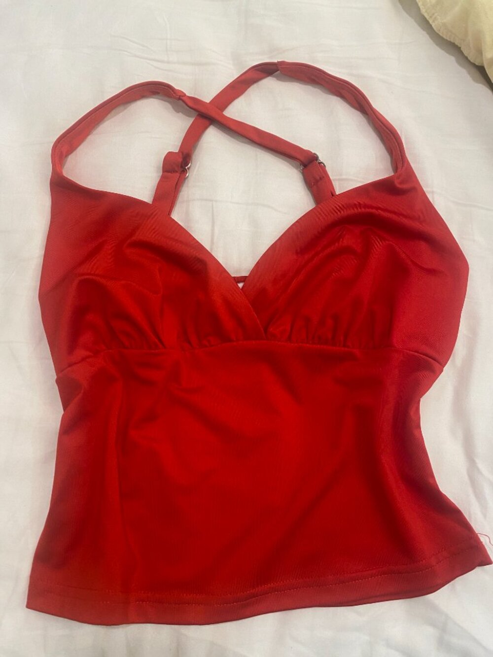 Princess Polly Red Crossover Criss-Cross Back Cami Tank Top Size US 6